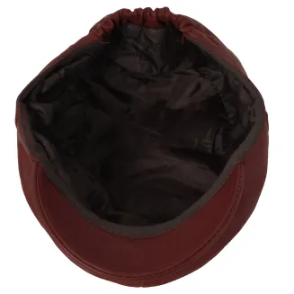 Skórzany kaszkiet Polar Fashion K233E – ceglany, unisex, ocieplany, 57–60 cm - 7