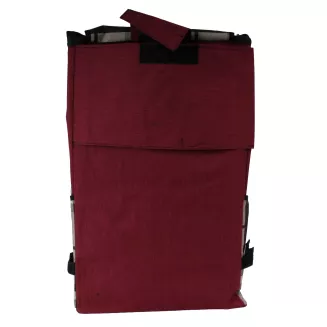 Torba zakupowa do wózka na kółkach WZ514AT 40L Wodoodporna Czerwono Beżowa - 4