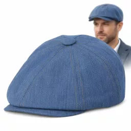 Peaky Blinders Kaszkiet męski jeansowy gazeciarz Polar Fashion K302A 57-61