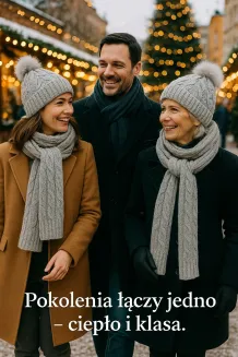 W362Ck Grey Haker Women'S Winter Set Knitted Hat With Scarf - 8