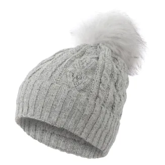 W362Ck Grey Haker Women'S Winter Set Knitted Hat With Scarf - 3