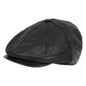 Kaszkiet unisex skórzany K233A czarny – ponadczasowy styl i elegancja | Polar Fashion - 4
