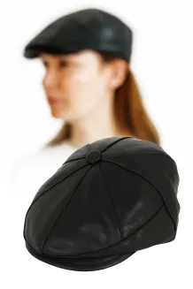 Kaszkiet unisex skórzany K233A czarny – ponadczasowy styl i elegancja | Polar Fashion - 11