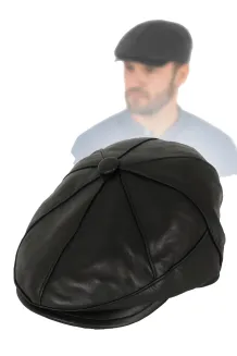 Kaszkiet unisex skórzany K233A czarny – ponadczasowy styl i elegancja | Polar Fashion - 7