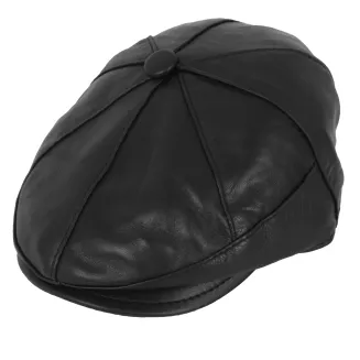 Kaszkiet unisex skórzany K233A czarny – ponadczasowy styl i elegancja | Polar Fashion - 2