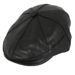Kaszkiet unisex skórzany K233A czarny – ponadczasowy styl i elegancja | Polar Fashion