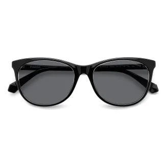 Damskie Czarne Polaryzacyjne okulary przeciwsłoneczne Polaroid PLD 4161S 7C5M9 - 4