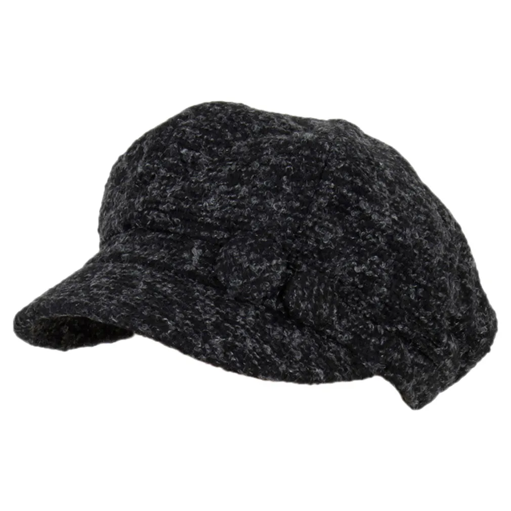 K76C Black Fashionable Women'S Cotton Cap