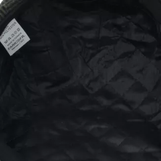 Kaszkiet Męski Grafitowo-Czarny Jodełka Ocieplany z Wełną Flat Cap K318F - 8
