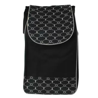 Torba do wózka zakupowego 35L czarna codura gumowana elegancki wzór WZ10BT - 2