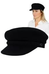 Damski Kaszkiet Czarny Ocieplany K271F – Elegancja i Styl Polar Fashion