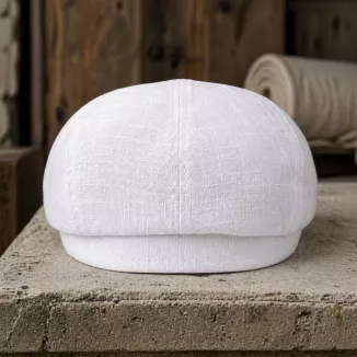 Kaszkiet Męski Peaky Blinders Shelby K268 Biały 100% Bawełna Premium Retro - 7