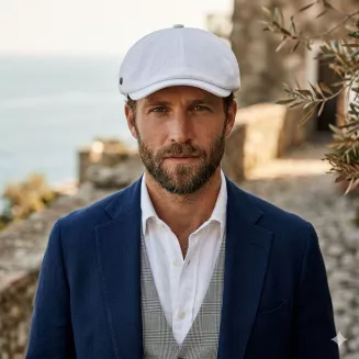 Kaszkiet Męski Peaky Blinders Shelby K268 Biały 100% Bawełna Premium Retro - 2