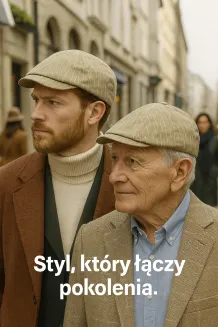 Beżowy kaszkiet męski bawełniany  czapka Peaky Blinders Shelby K225A - 4