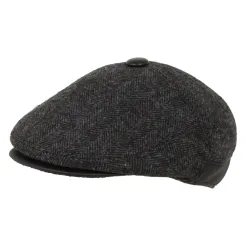 K82B Men'S Flat Cap Insulated With Earmuffs Hat