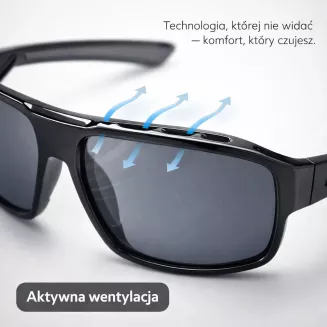 Okulary męskie polaryzacyjne Solano SS21103A czarne do jazdy autem UV400 - 7