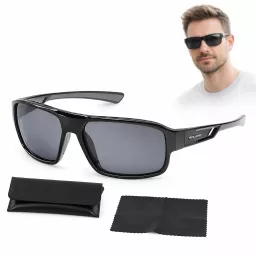 Okulary męskie polaryzacyjne Solano SS21103A czarne do jazdy autem UV400