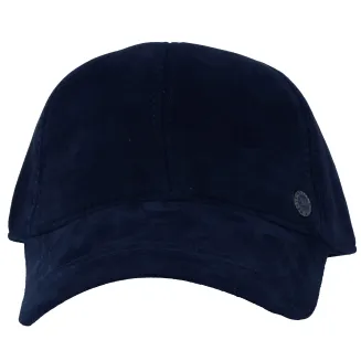 Skórzana Bejsbolówka Ocieplana Granatowa Unisex K265F – Polar Fashion - 3
