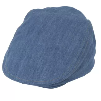 Kaszkiet Męski Jeansowy Polar Fashion K300A Niebieski Flat Cap 57-61 - 2