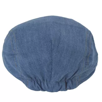 Kaszkiet Męski Jeansowy Polar Fashion K300A Niebieski Flat Cap 57-61 - 4