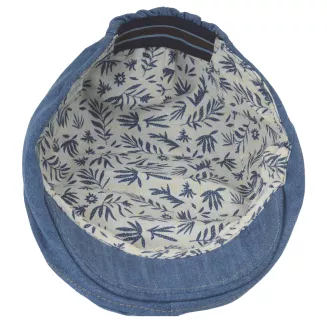 Kaszkiet Męski Jeansowy Polar Fashion K300A Niebieski Flat Cap 57-61 - 5