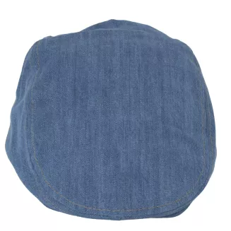 Kaszkiet Męski Jeansowy Polar Fashion K300A Niebieski Flat Cap 57-61 - 3