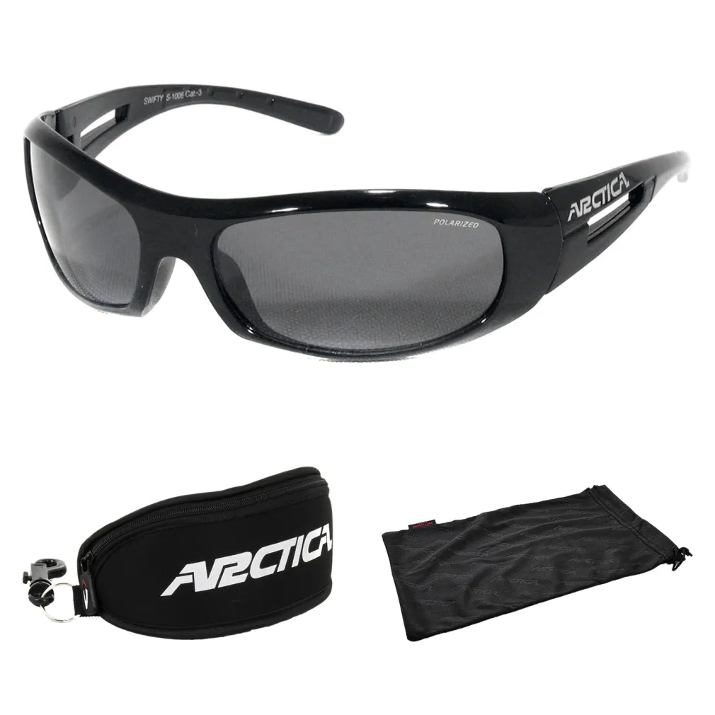 Arctica S1006 Czarne SWIFTY Junior Okulary Przeciwsłoneczne Gratisy