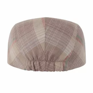 Kaszkiet Męski Bawełniany Beżowy Kratka Letni Czapka Flat Cap Kratę Lato K311E - 7