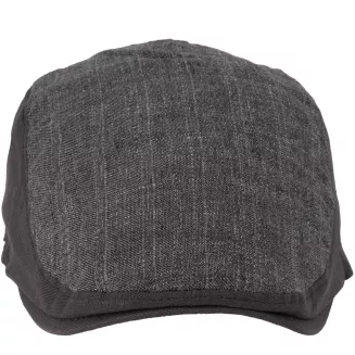 Kaszkiet Męski Ciemny Brąz Lniany Flat Cap Letni Lekki Czapka 57-60cm K309H - 2