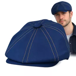 Peaky Blinders Kaszkiet męski jeansowy gazeciarz Polar Fashion K302B 57-61