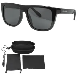 Polar Fashion P8156C3 Męskie Okulary Przeciwsłoneczne Polaryzacyjne Czarne UV400