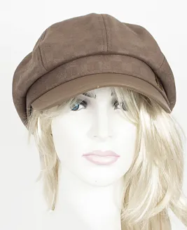 K261 Brązowy kaszkiet damski czapka z daszkiem - 2