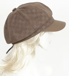 K261 Brązowy kaszkiet damski czapka z daszkiem - 4