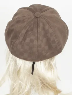 K261 Brązowy kaszkiet damski czapka z daszkiem - 6