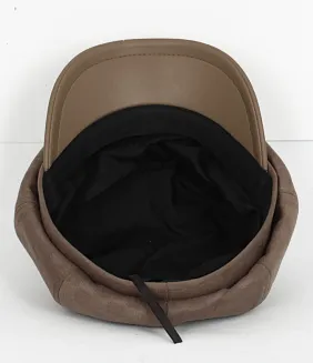 K261 Brązowy kaszkiet damski czapka z daszkiem - 7