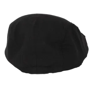 Kaszkiet męski K212C czarny elegancka czapka z daszkiem lniany PolarFashion - 5