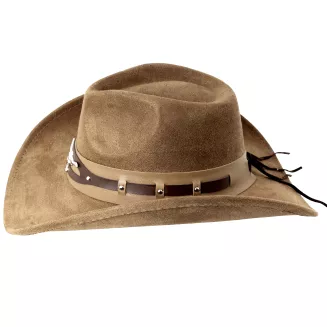 KAPELUSZ KOWBOJSKI BRĄZOWY WESTERN + OKULARY AVIATOR ZESTAW UNISEX R254G - 7