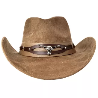 KAPELUSZ KOWBOJSKI BRĄZOWY WESTERN + OKULARY AVIATOR ZESTAW UNISEX R254G - 10