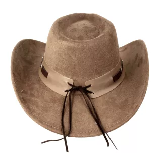 KAPELUSZ KOWBOJSKI BRĄZOWY WESTERN + OKULARY AVIATOR ZESTAW UNISEX R254G - 11