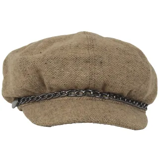 Stylowy Kaszkiet Damski Beżowy  K291B Wiskoza Wiosna Jesień Polar Fashion - 2