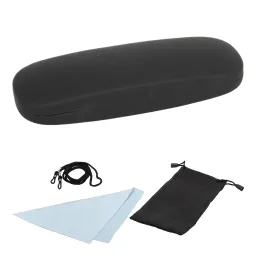 ET22B Twarde czarne etui na okulary fibra komplet