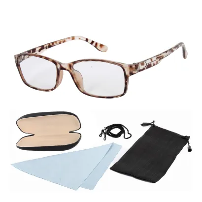 Okulary korekcyjne FH5863 Brązowe plusy do czytania etui